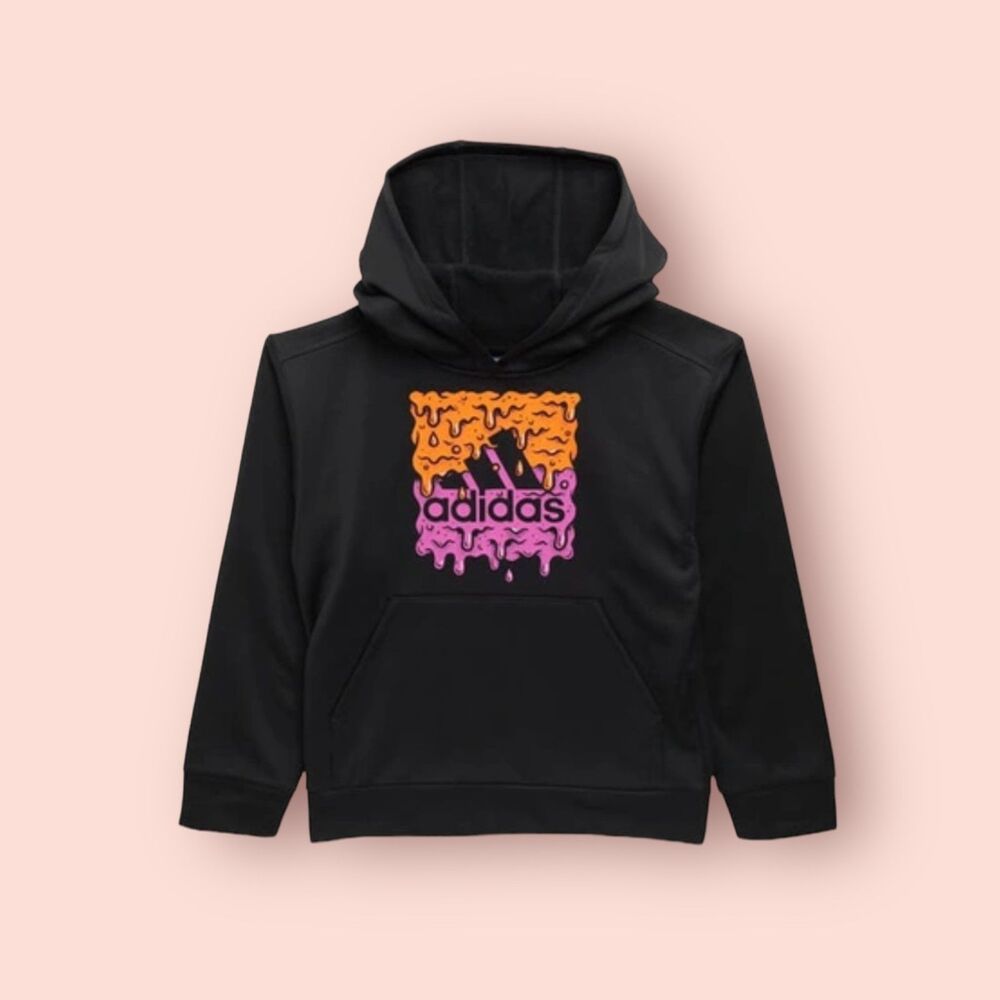 Adidas Slime Graphic Hoodie Sweatshirt Sz M 10/12 Boys